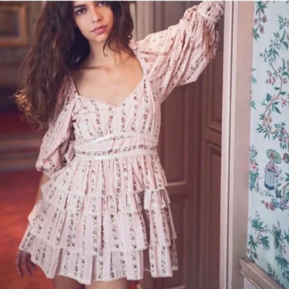 NEW LoveShackFancy Astor Dress in Macaroon Size 00